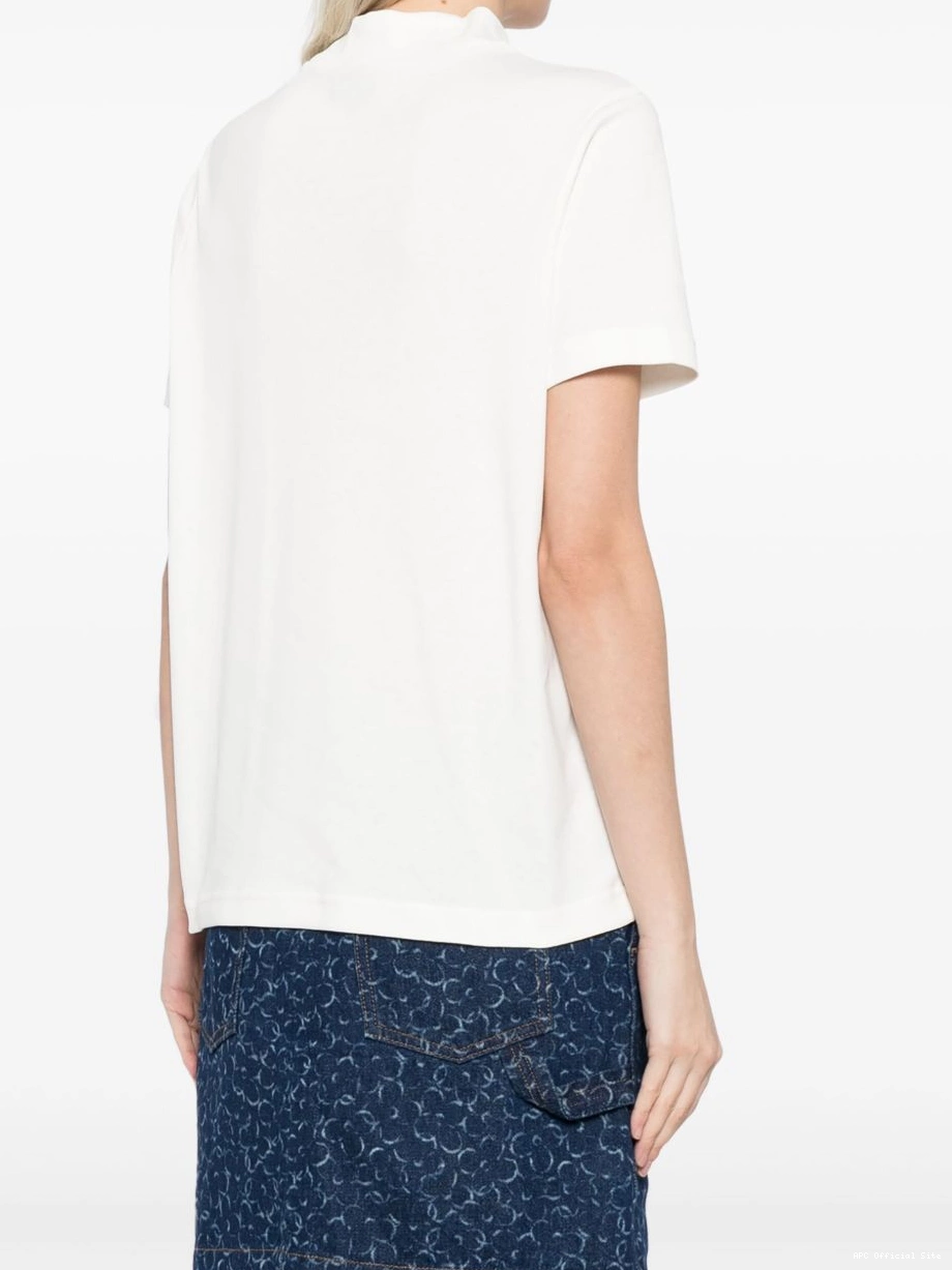 Cheap -cotton A.P.C. Women t-shirt logo-print 0426